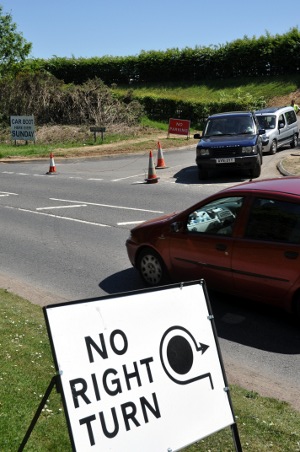 Pease Pottage car boot sale entrance