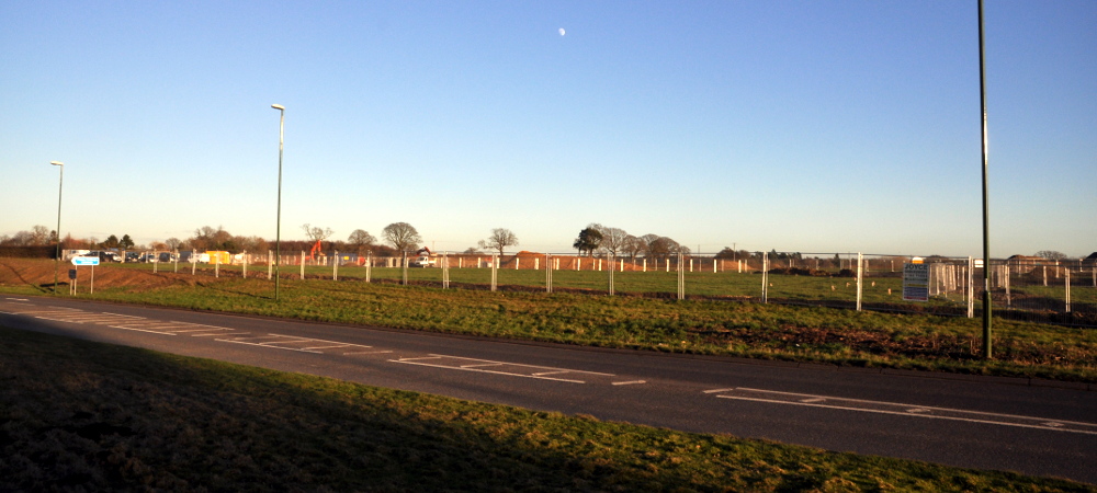 The site of the old Pease Pottage car boot sale is cleared for building work to begin