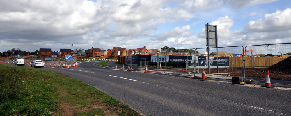 New housing estate in Pease Pottage, September 2019