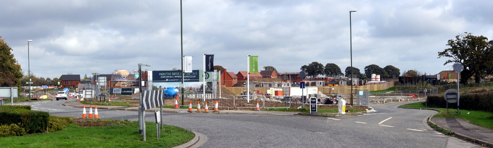 New housing estate in Pease Pottage, 20 October 2019