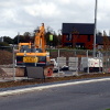 New road layout opposite the service station, Pease Pottage, 20 October 2019