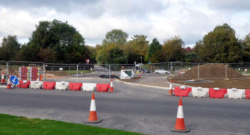 Service station entrance, Pease Pottage, 20 October 2019