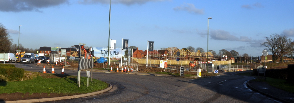 Parish Lane roundabout, Pease Pottage, 29 November 2019