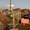 Traffic approaching the Pease Pottage service station roundabout, November 2019