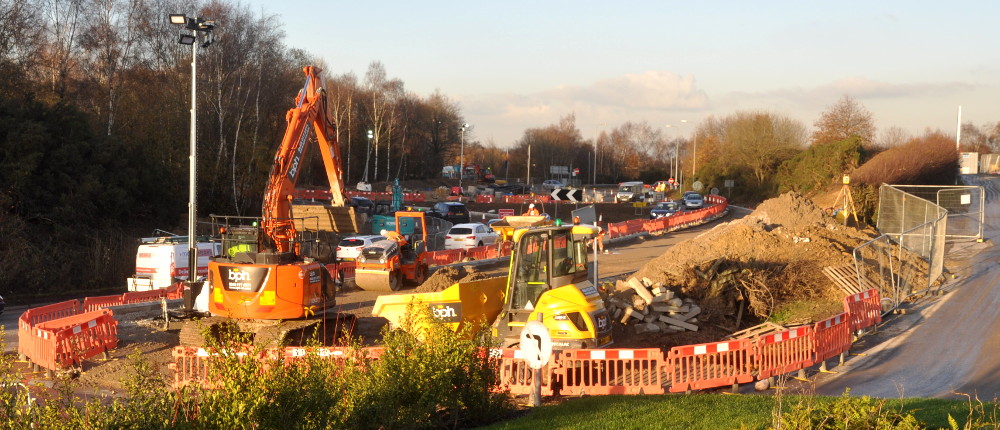 A23/M23 junction, Pease Pottage, November 2019