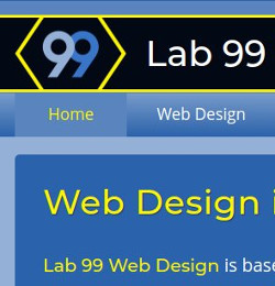 Lab 99 Web Design home page screen shot