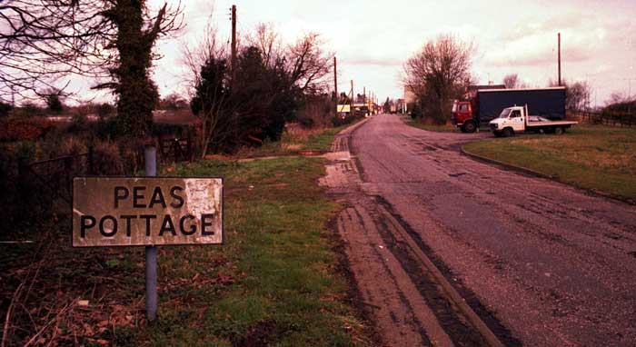 Peas Pottage sign