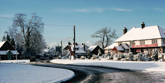 James King pub in winter