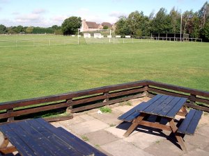 Finches Field football pitch and seating