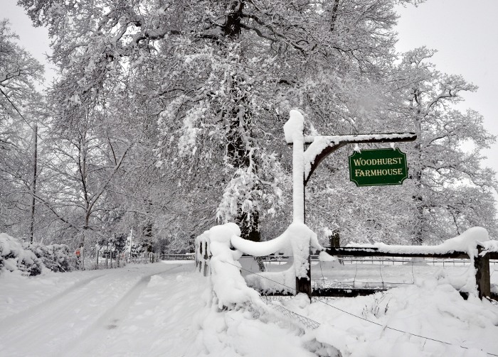 entrance to Woodhurst farmhouse