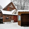 Bus stop, Pease Pottage, in winter