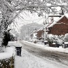 Horsham Road, Pease Pottage, in winter