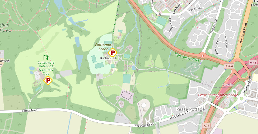 Cottesmore school and golf club: Open Street Map
